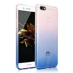 Funda Silicona Ultrafina Transparente Carcasa Gradiente para Huawei Y6 Pro (2017) Azul