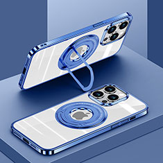 Funda Silicona Ultrafina Transparente con Mag-Safe Magnetic AC1 para Apple iPhone 13 Pro Max Azul