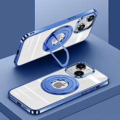 Funda Silicona Ultrafina Transparente con Mag-Safe Magnetic AC1 para Apple iPhone 14 Azul