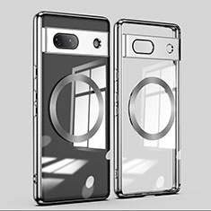 Funda Silicona Ultrafina Transparente con Mag-Safe Magnetic AN1 para Google Pixel 7a 5G Plata