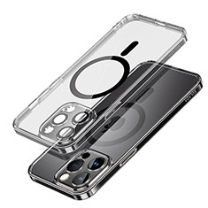 Funda Silicona Ultrafina Transparente con Mag-Safe Magnetic LD1 para Apple iPhone 15 Pro Max Negro