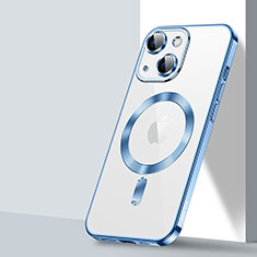 Funda Silicona Ultrafina Transparente con Mag-Safe Magnetic LD2 para Apple iPhone 15 Azul