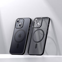 Funda Silicona Ultrafina Transparente con Mag-Safe Magnetic LD4 para Apple iPhone 14 Plus Negro