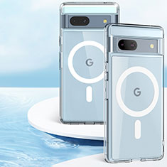 Funda Silicona Ultrafina Transparente con Mag-Safe Magnetic P01 para Google Pixel 7a 5G Claro