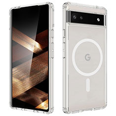 Funda Silicona Ultrafina Transparente con Mag-Safe Magnetic para Google Pixel 6a 5G Claro