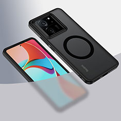 Funda Silicona Ultrafina Transparente con Mag-Safe Magnetic QK1 para Xiaomi Mi 13T Pro 5G Negro