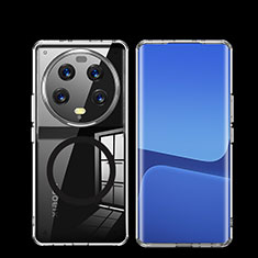 Funda Silicona Ultrafina Transparente con Mag-Safe Magnetic QK2 para Xiaomi Mi 13 Ultra 5G Negro