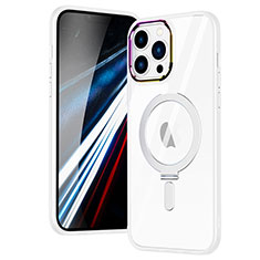 Funda Silicona Ultrafina Transparente con Mag-Safe Magnetic SD1 para Apple iPhone 13 Pro Max Plata