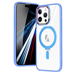 Funda Silicona Ultrafina Transparente con Mag-Safe Magnetic SD1 para Apple iPhone 16 Pro Max Azul Cielo