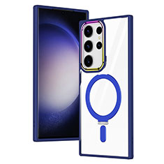 Funda Silicona Ultrafina Transparente con Mag-Safe Magnetic SD1 para Samsung Galaxy S22 Ultra 5G Azul