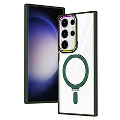 Funda Silicona Ultrafina Transparente con Mag-Safe Magnetic SD1 para Samsung Galaxy S23 Ultra 5G Verde