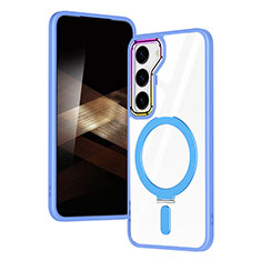 Funda Silicona Ultrafina Transparente con Mag-Safe Magnetic SD1 para Samsung Galaxy S25 5G Azul Cielo