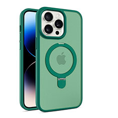 Funda Silicona Ultrafina Transparente con Mag-Safe Magnetic T02 para Apple iPhone 14 Pro Verde