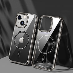 Funda Silicona Ultrafina Transparente con Mag-Safe Magnetic TB1 para Apple iPhone 14 Gris