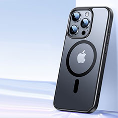 Funda Silicona Ultrafina Transparente con Mag-Safe Magnetic X01D para Apple iPhone 15 Pro Max Negro