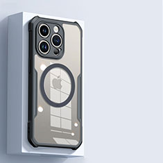 Funda Silicona Ultrafina Transparente con Mag-Safe Magnetic X02D para Apple iPhone 15 Pro Max Negro