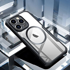 Funda Silicona Ultrafina Transparente con Mag-Safe Magnetic XD5 para Apple iPhone 15 Pro Max Negro