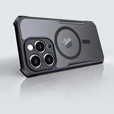 Funda Silicona Ultrafina Transparente con Mag-Safe Magnetic XD6 para Apple iPhone 15 Pro Max Negro