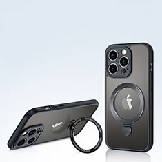 Funda Silicona Ultrafina Transparente con Mag-Safe Magnetic XD8 para Apple iPhone 15 Pro Max Negro
