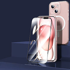 Funda Silicona Ultrafina Transparente con Mag-Safe Magnetic y Protector de Pantalla para Apple iPhone 15 Claro