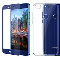 Funda Silicona Ultrafina Transparente con Protector de Pantalla para Huawei Nova Lite Azul