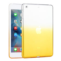 Funda Silicona Ultrafina Transparente Gradiente para Apple iPad Mini 3 Amarillo