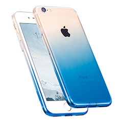 Funda Silicona Ultrafina Transparente Gradiente para Apple iPhone 7 Azul