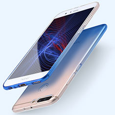 Funda Silicona Ultrafina Transparente Gradiente para Huawei Honor V9 Azul