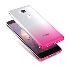 Funda Silicona Ultrafina Transparente Gradiente para Huawei Honor X5 Rosa