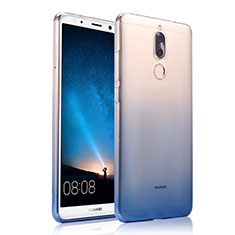 Funda Silicona Ultrafina Transparente Gradiente para Huawei Rhone Azul