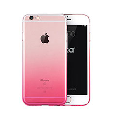 Funda Silicona Ultrafina Transparente Gradiente Z01 para Apple iPhone 6S Plus Rosa