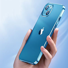 Funda Silicona Ultrafina Transparente para Apple iPhone 15 Azul