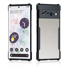 Funda Silicona Ultrafina Transparente para Google Pixel 6a 5G Negro