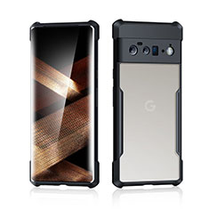 Funda Silicona Ultrafina Transparente T04 para Google Pixel 6a 5G Negro