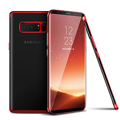 Funda Silicona Ultrafina Transparente T06 para Samsung Galaxy Note 8 Rojo