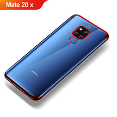 Funda Silicona Ultrafina Transparente T07 para Huawei Mate 20 X Rojo
