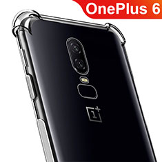 Funda Silicona Ultrafina Transparente T07 para OnePlus 6 Claro