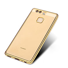 Funda Silicona Ultrafina Transparente T11 para Huawei P9 Plus Oro