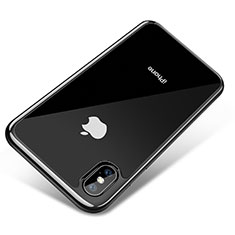 Funda Silicona Ultrafina Transparente V04 para Apple iPhone X Negro