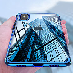 Funda Silicona Ultrafina Transparente V07 para Apple iPhone X Azul