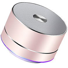 Mini Altavoz Portatil Bluetooth Inalambrico Altavoces Estereo K01 para Sharp Aquos R6 Oro Rosa