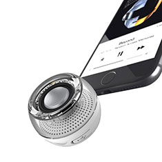 Mini Altavoz Portatil Bluetooth Inalambrico Altavoces Estereo S28 para Asus ROG Phone 5s Plata