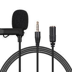 Mini Microfono Estereo de 3.5 mm K06 para Oppo Find N2 Flip 5G Negro