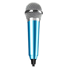 Mini Microfono Estereo de 3.5 mm M04 para Motorola Moto Edge 2023 5G Azul Cielo