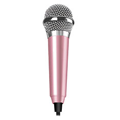 Mini Microfono Estereo de 3.5 mm M04 para Accessoires Telephone Mini Haut Parleur Rosa