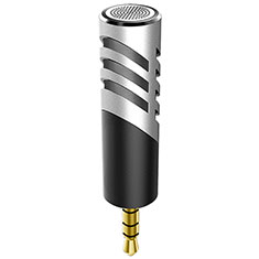 Mini Microfono Estereo de 3.5 mm M09 para Oppo A54 4G Plata