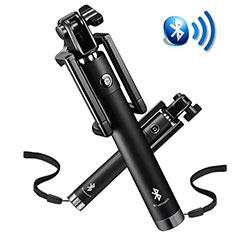 Palo Selfie Stick Bluetooth Disparador Remoto Extensible Universal S14 para Samsung Galaxy M02 Negro
