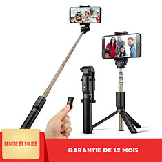Palo Selfie Stick Bluetooth Disparador Remoto Extensible Universal S27 para Motorola Moto G4 Negro