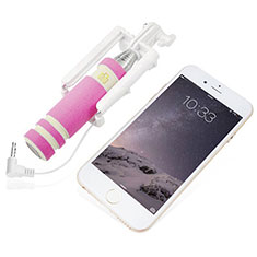 Palo Selfie Stick Extensible Conecta Mediante Cable Universal S18 para Oppo Reno8 T 4G Rosa