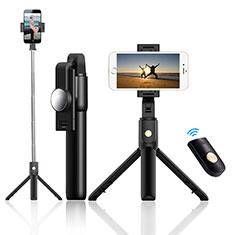 Palo Selfie Stick Tripode Bluetooth Disparador Remoto Extensible Universal T22 para Motorola Moto G9 Negro